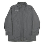 PUMA Mens Grey Zip Jacket XL Plain Sportswear Casual Fit Lightweight