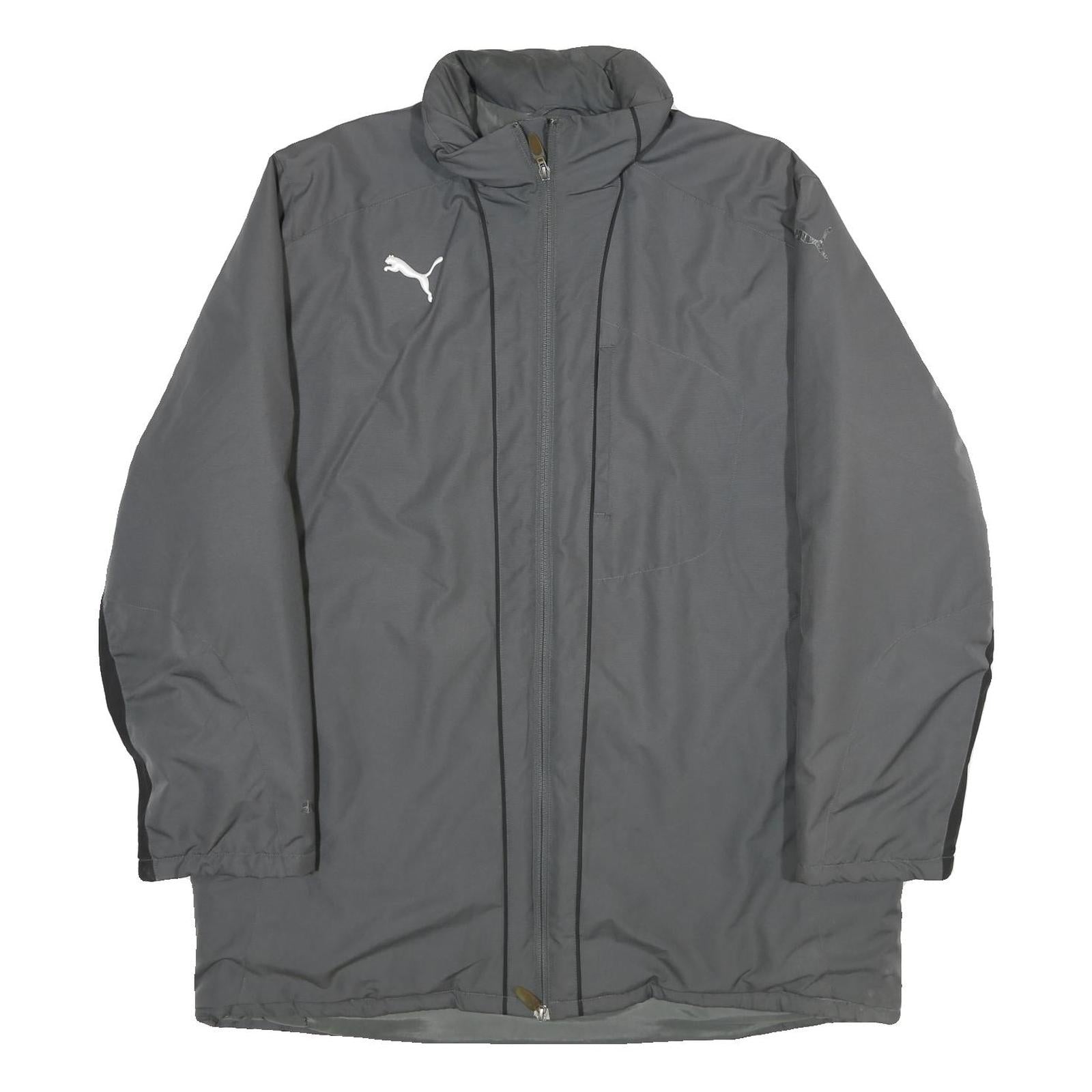 PUMA Mens Grey Zip Jacket XL Plain Sportswear Casual Fit Lightweight