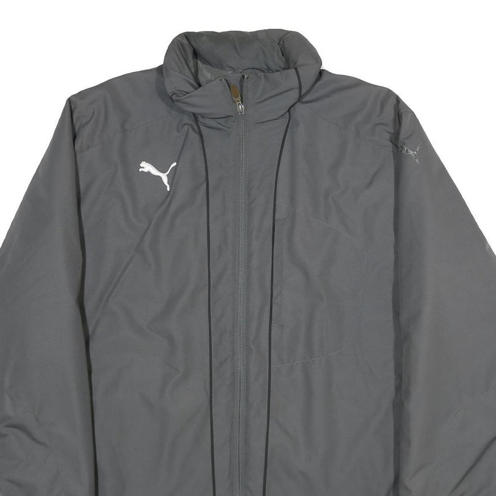 PUMA Mens Grey Zip Jacket XL Plain Sportswear Casual Fit Lightweight