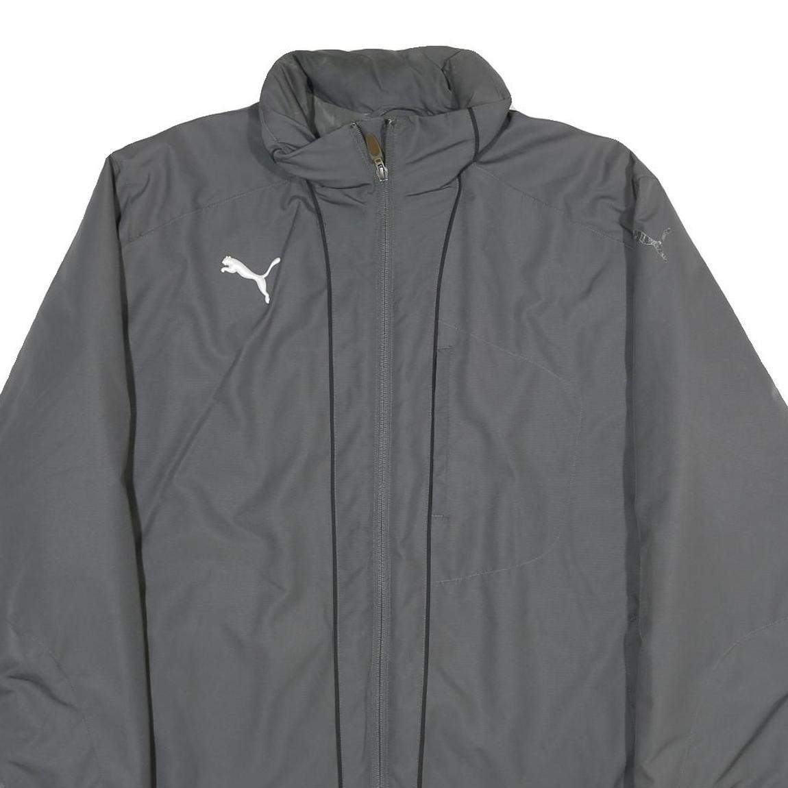 PUMA Mens Grey Zip Jacket XL Plain Sportswear Casual Fit Lightweight