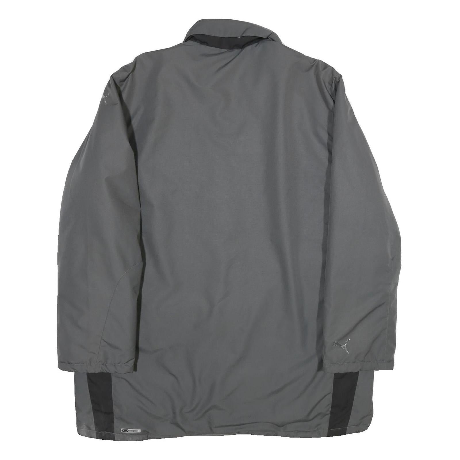 PUMA Mens Grey Zip Jacket XL Plain Sportswear Casual Fit Lightweight