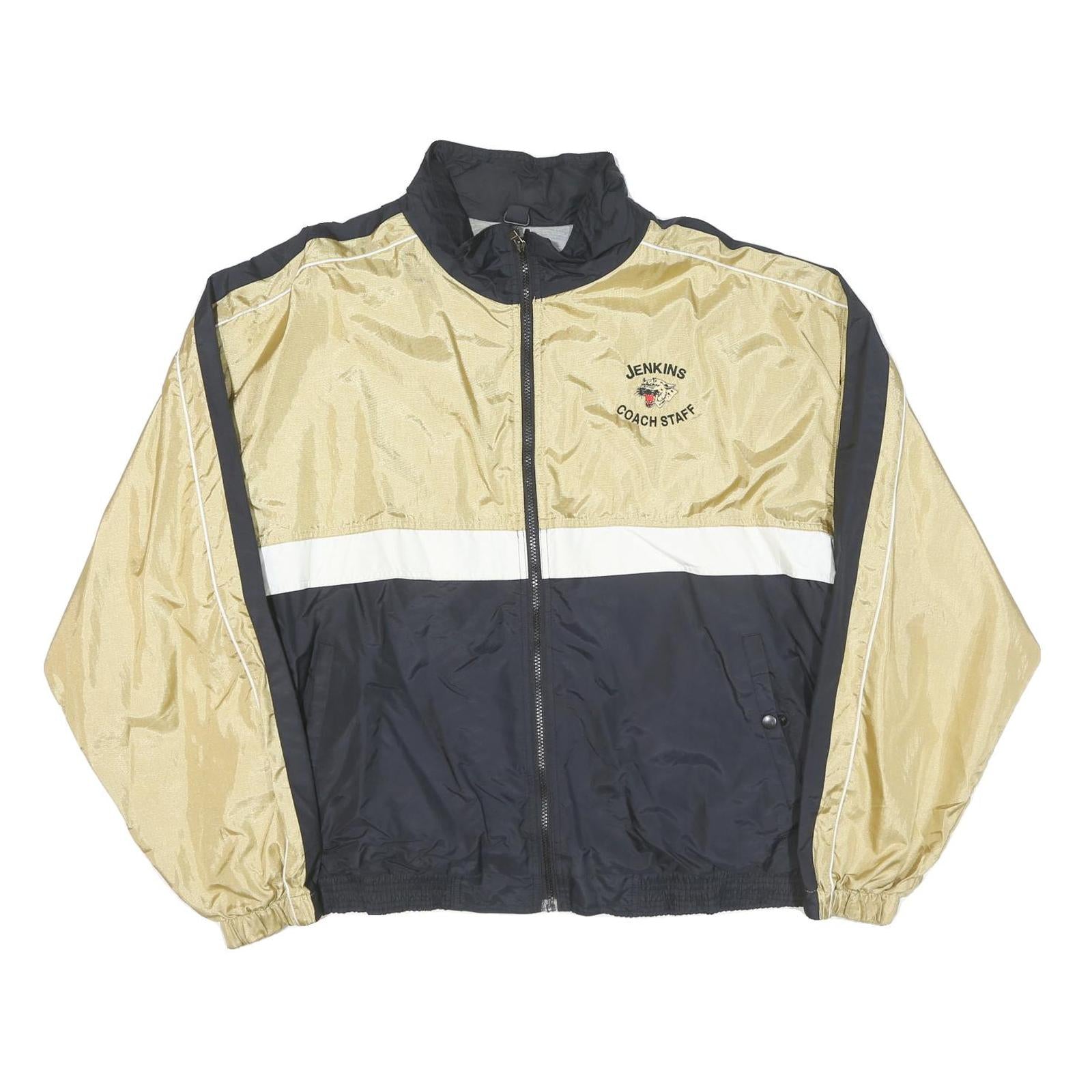 HOLLOWAY Mens Gold & Black Jaguars Coach Staff Jacket XL Polyester Blend Zip
