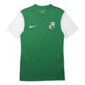 NIKE Mens Green & White Sports Graphic T-Shirt S Short Sleeve V-Neck Breathable