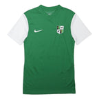 NIKE Mens Green & White Sports Graphic T-Shirt S Short Sleeve V-Neck Breathable