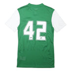 NIKE Mens Green & White Sports Graphic T-Shirt S Short Sleeve V-Neck Breathable