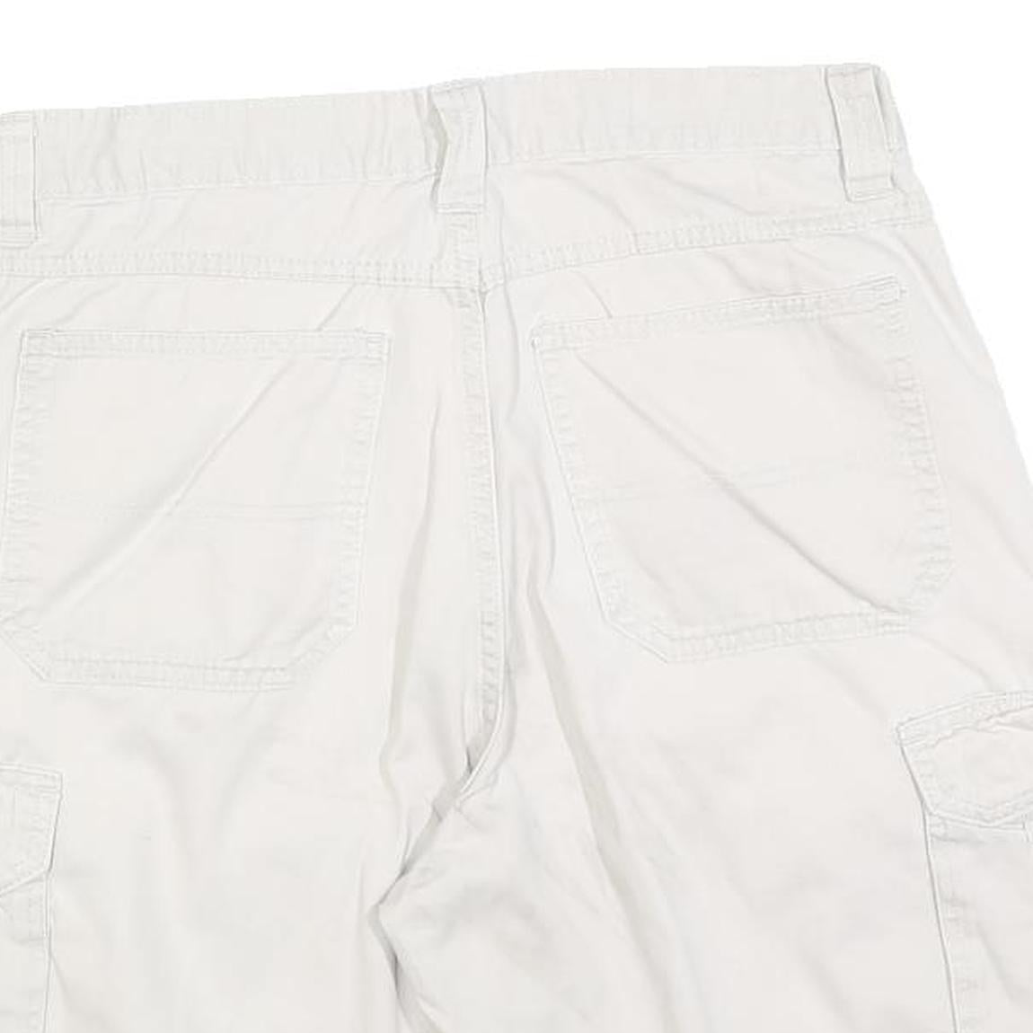 WRANGLER Mens White Cargo Shorts M W32 Casual Cotton Blend Pockets