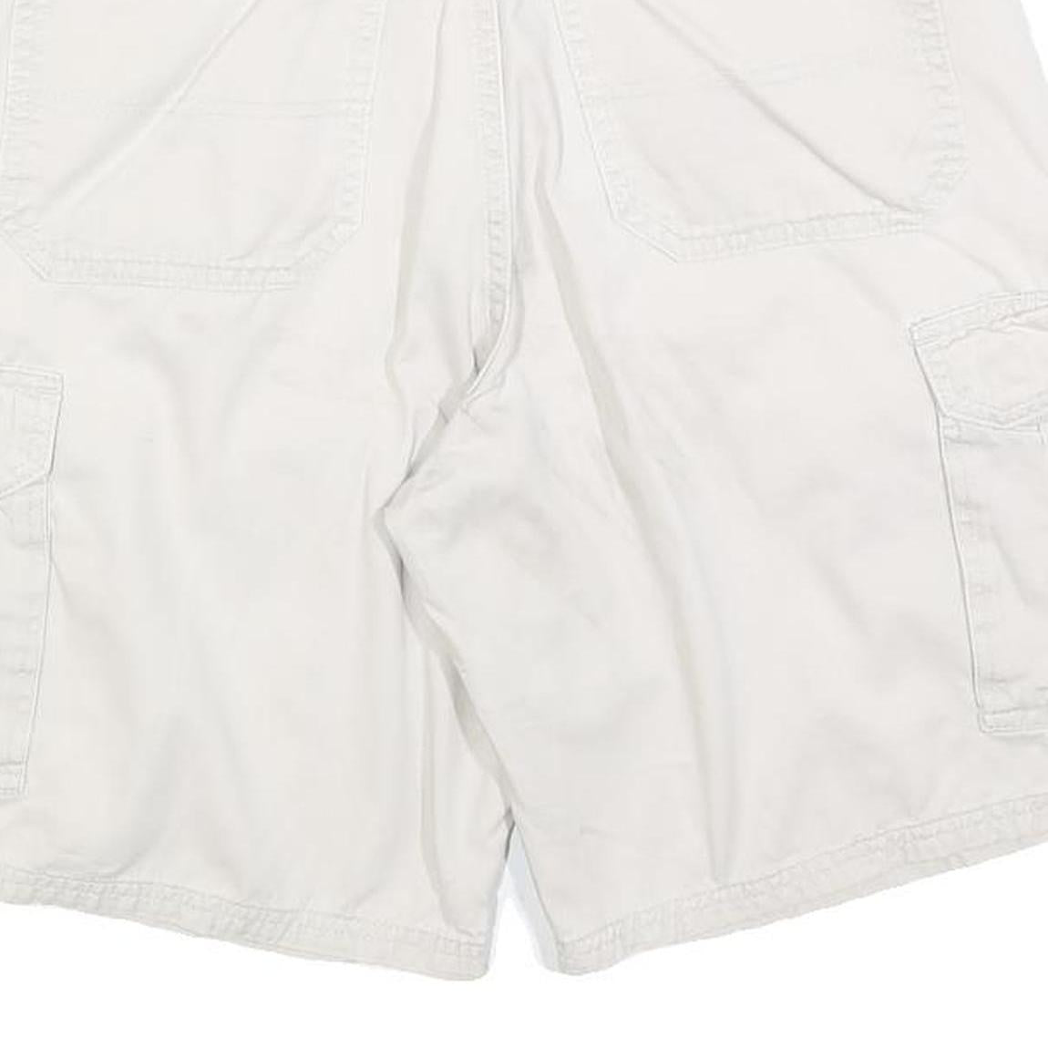 WRANGLER Mens White Cargo Shorts M W32 Casual Cotton Blend Pockets