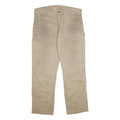 CARHARTT Mens Cotton Beige Relaxed Straight Trousers W40 L32 Workwear Zip