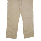 CARHARTT Mens Cotton Beige Relaxed Straight Trousers W40 L32 Workwear Zip