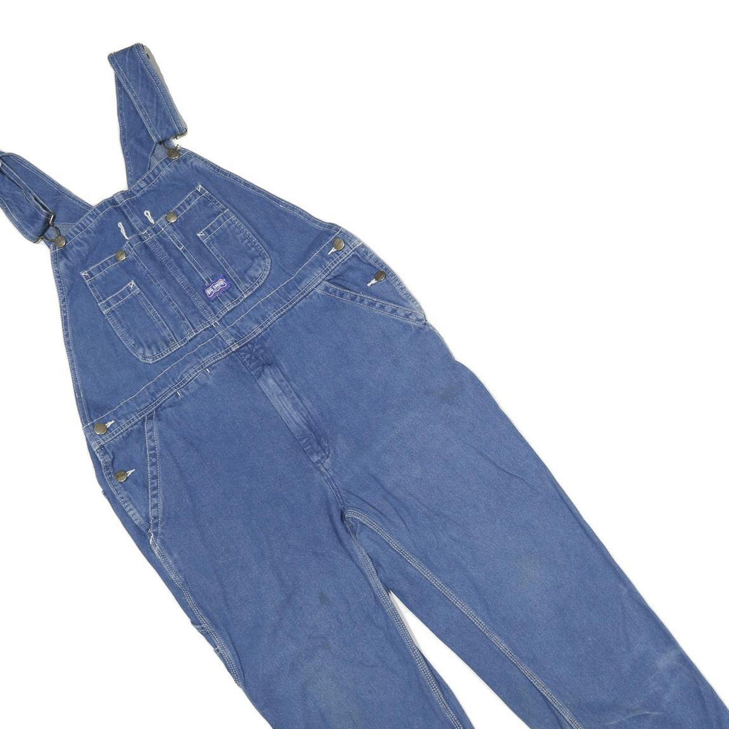 BIG SMITH Mens Blue Cotton Dungarees Regular Fit M W34 L28 Workwear Utility