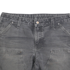 CARHARTT Womens Shorts Black Casual Cotton Blend M W30 Distressed Raw Hem