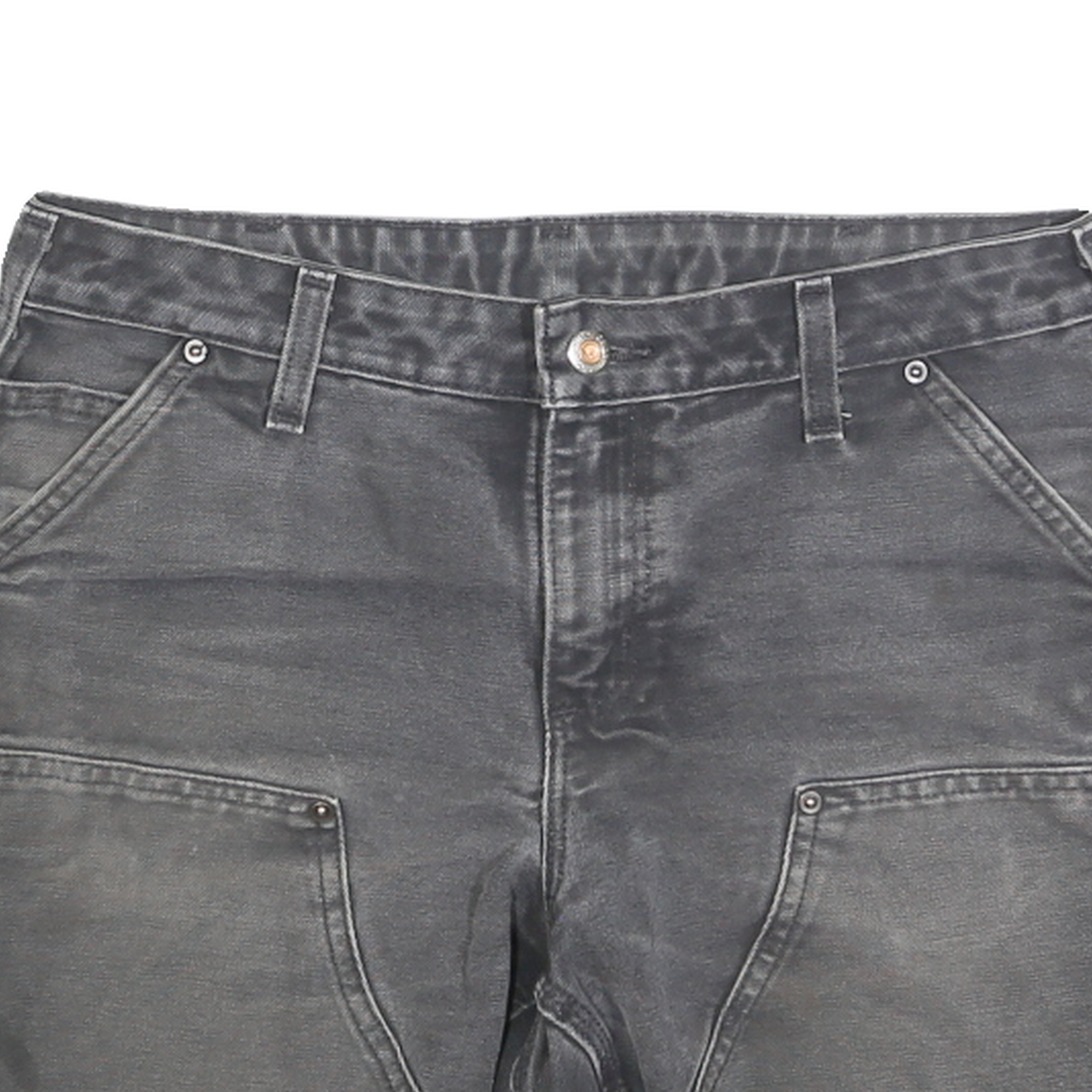 CARHARTT Womens Shorts Black Casual Cotton Blend M W30 Distressed Raw Hem
