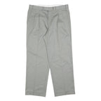 RITEX Mens Regular Fit Grey Straight Trousers W34 L30 Smart Casual Classic Zip