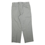 RITEX Mens Regular Fit Grey Straight Trousers W34 L30 Smart Casual Classic Zip