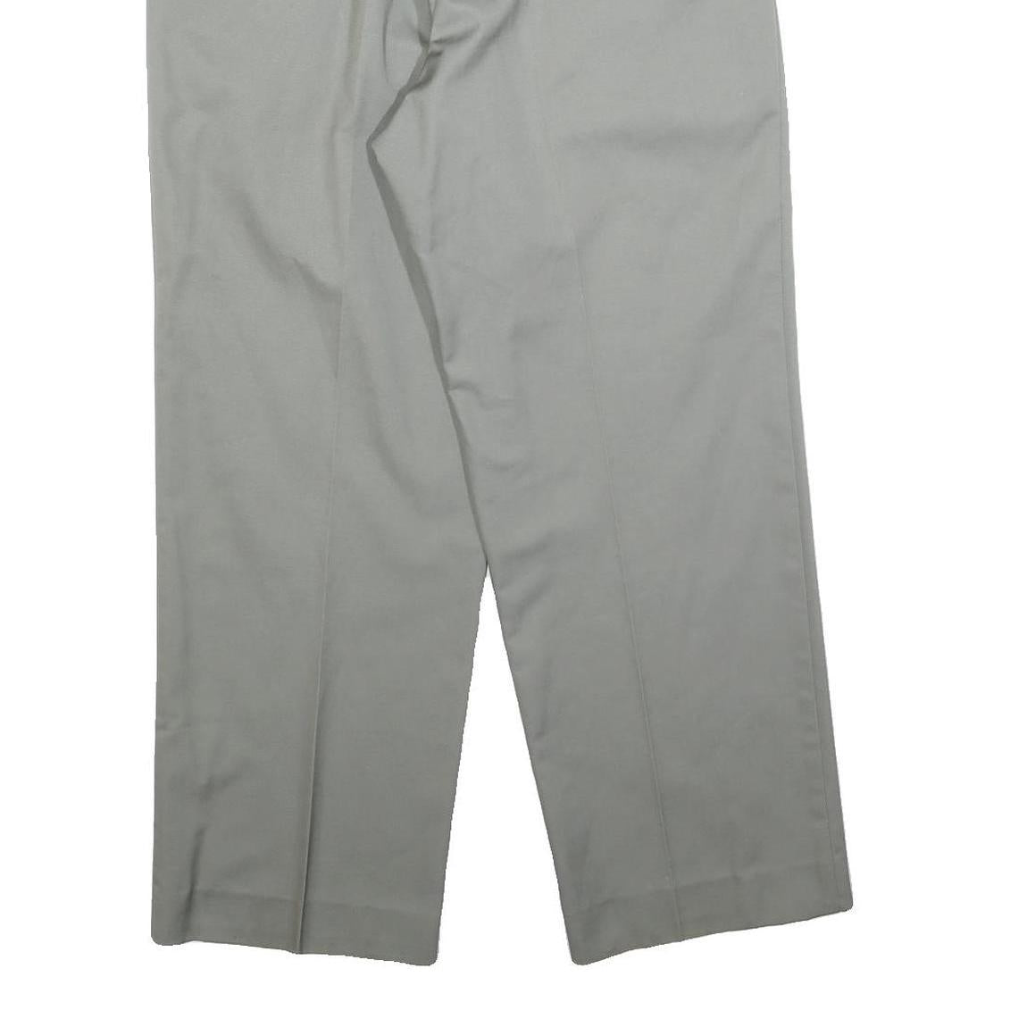 RITEX Mens Regular Fit Grey Straight Trousers W34 L30 Smart Casual Classic Zip