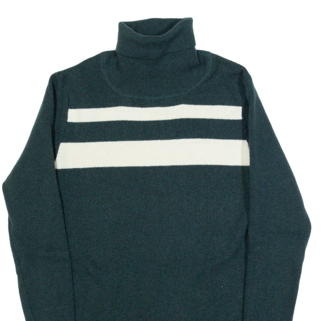 G-STAR Womens Jumper Green Roll Neck Tight Knit Wool L