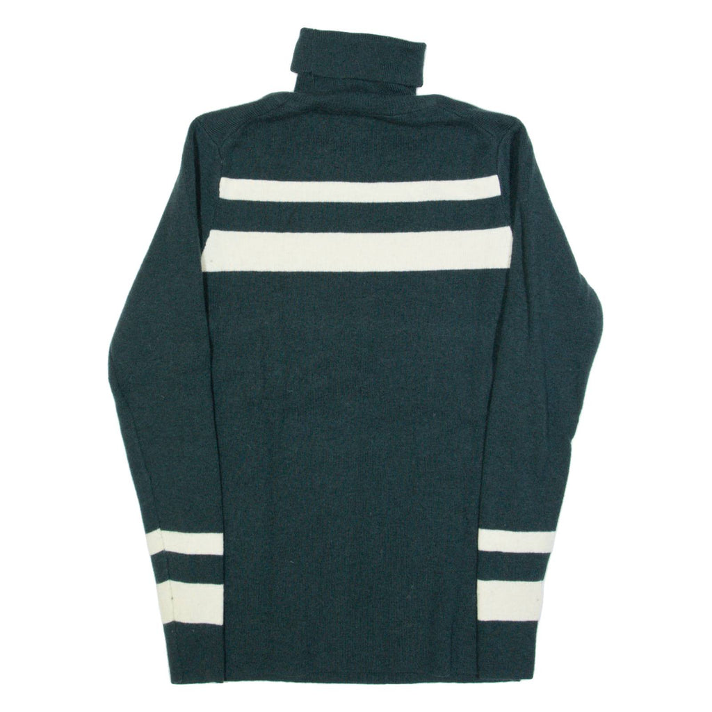 G-STAR Womens Jumper Green Roll Neck Tight Knit Wool L