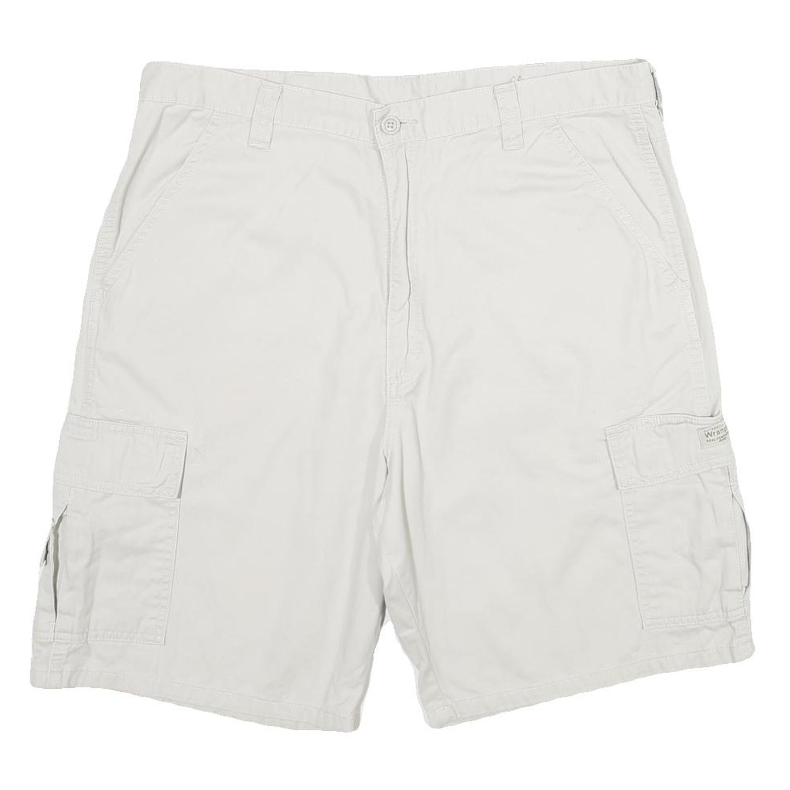 WRANGLER Mens Shorts White Cargo Cotton L W36 Casual Summer
