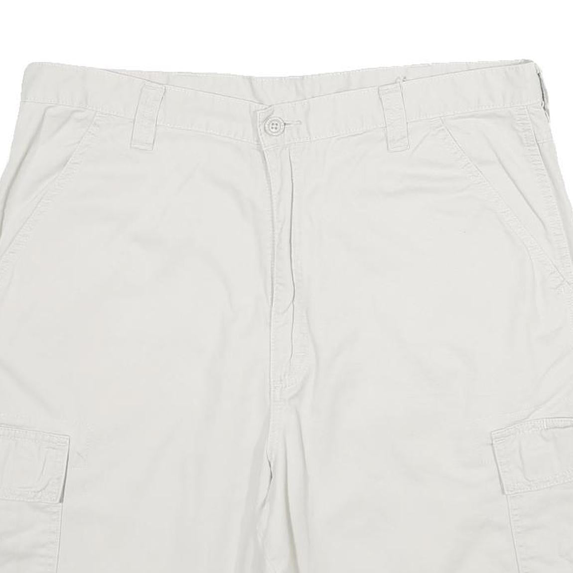 WRANGLER Mens Shorts White Cargo Cotton L W36 Casual Summer