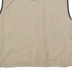 PANOPLY Mens Beige & Black Cotton Blend Zip Jacket L Casual Utility Vest