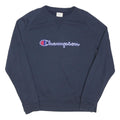 CHAMPION Womens Navy Blue Crew Neck XL Cotton Blend Sweatshirt Pullover