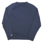 CHAMPION Womens Navy Blue Crew Neck XL Cotton Blend Sweatshirt Pullover