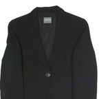 ARMANI COLLEZIONI Womens Black Button Jacket S Polyester Blend Tailored Classic