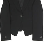 ARMANI COLLEZIONI Womens Black Button Jacket S Polyester Blend Tailored Classic