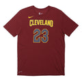 NIKE Mens Maroon Cleveland 23 Graphic T-Shirt L Short Sleeve Crew Neck
