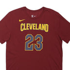 NIKE Mens Maroon Cleveland 23 Graphic T-Shirt L Short Sleeve Crew Neck