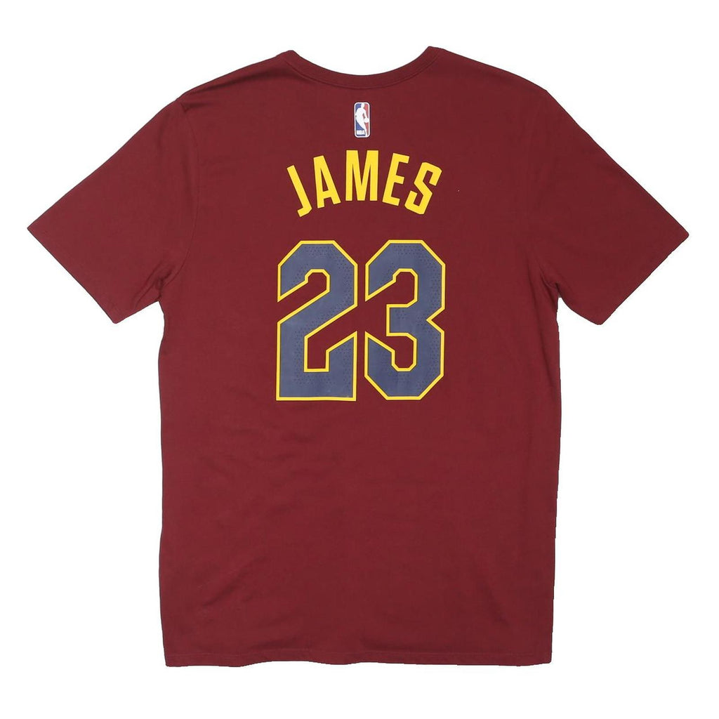 NIKE Mens Maroon Cleveland 23 Graphic T-Shirt L Short Sleeve Crew Neck
