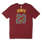 NIKE Mens Maroon Cleveland 23 Graphic T-Shirt L Short Sleeve Crew Neck