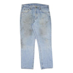 CARHARTT Mens Regular Blue Denim Jeans W34 L30 Workwear Zip Closure Casual