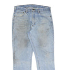 CARHARTT Mens Regular Blue Denim Jeans W34 L30 Workwear Zip Closure Casual