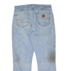 CARHARTT Mens Regular Blue Denim Jeans W34 L30 Workwear Zip Closure Casual