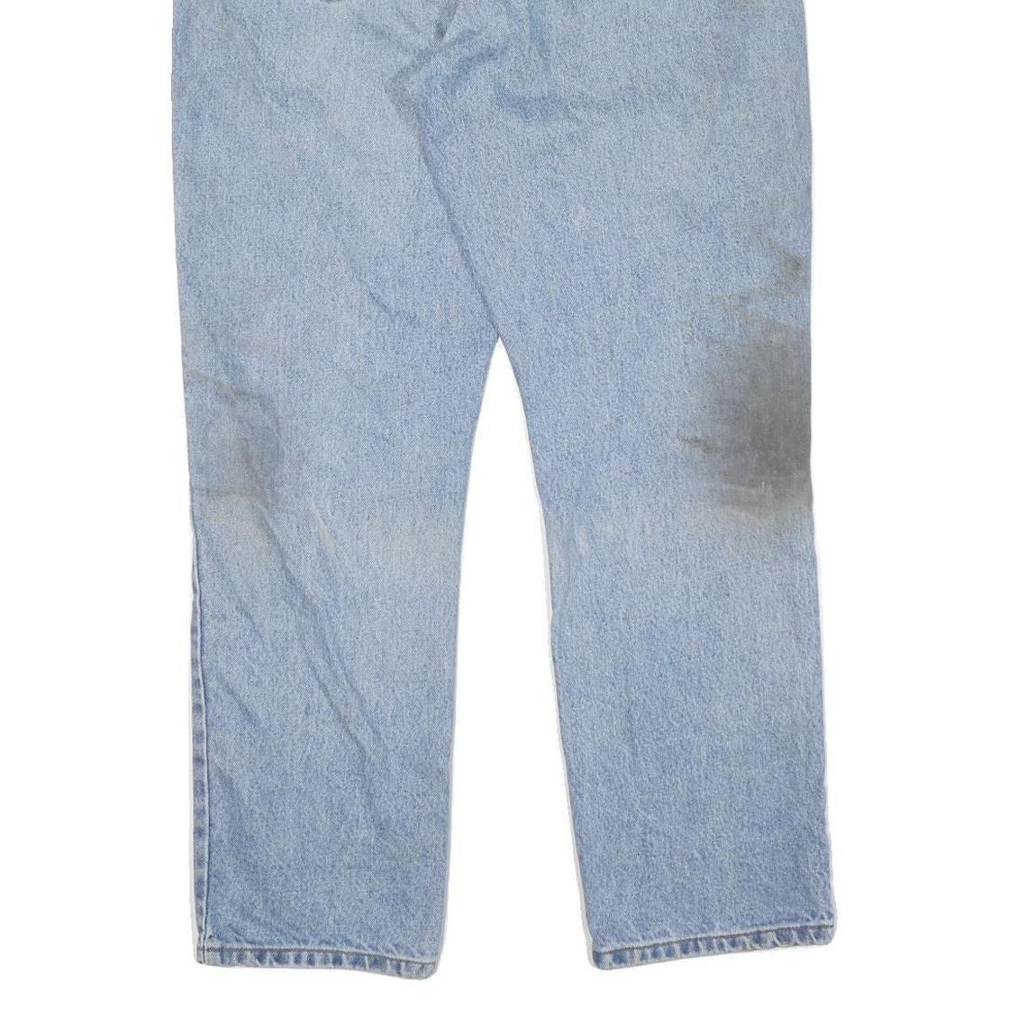 CARHARTT Mens Regular Blue Denim Jeans W34 L30 Workwear Zip Closure Casual