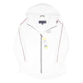TOMMY HILFIGER Womens White Slim Hooded Outdoor Jacket S Polyester Blend Plain