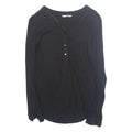 Womens Top Black V-Neck Long Sleeve M