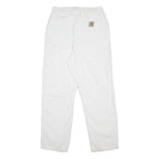 CARHARTT Mens Cotton White Regular Straight Trousers W28 L28 Workwear Casual