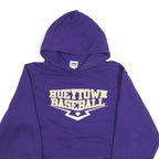 BADGER Mens Purple Hueytown Baseball Hoodie S Cotton Blend Pullover Casual