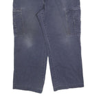 DICKIES Mens Relaxed Cargo Jeans Blue Cotton Blend Zip W36 L27 Workwear Utility