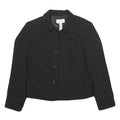 COVINGTON Womens Black Pinstripe Jacket Button UK 12 Polyester Blend Classic