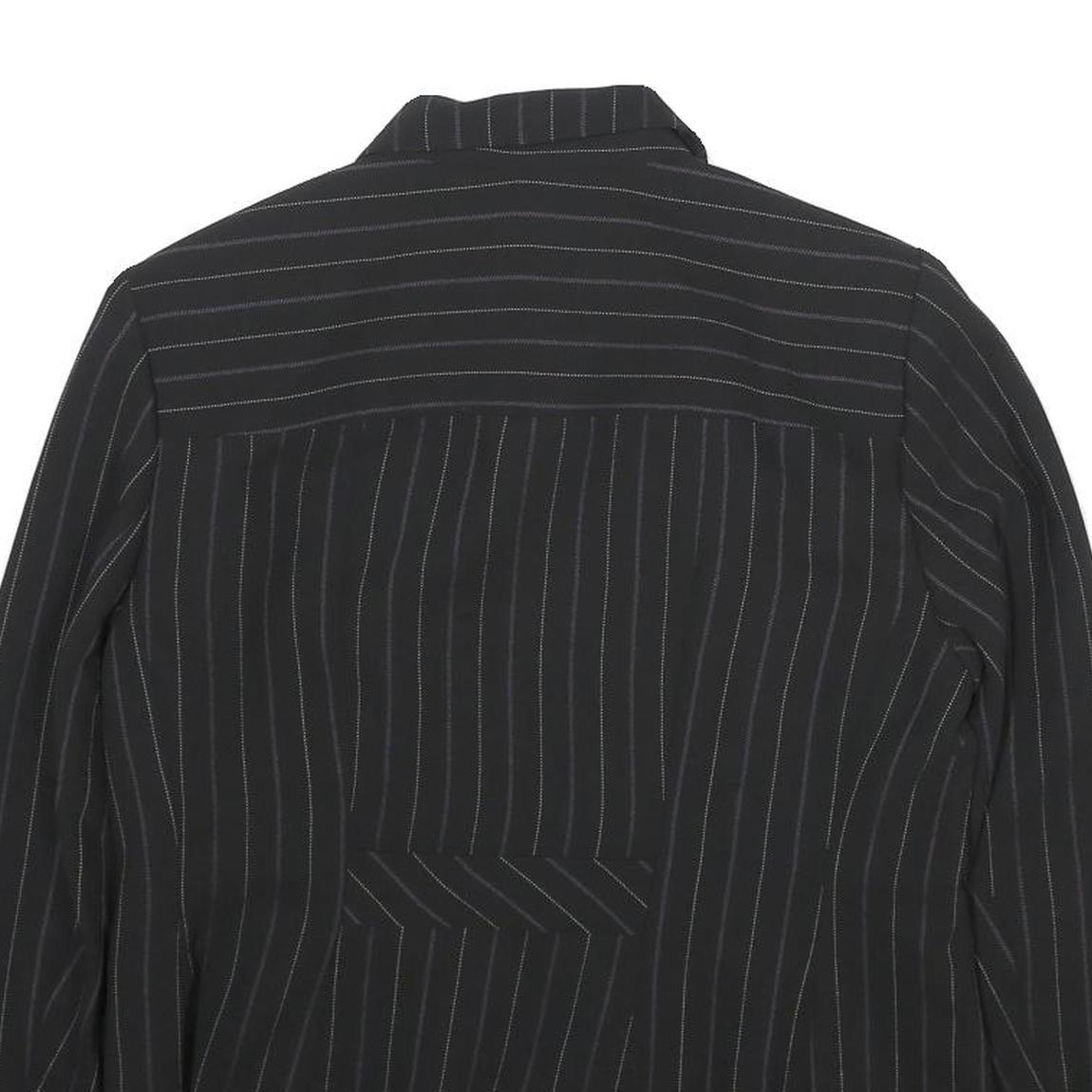 COVINGTON Womens Black Pinstripe Jacket Button UK 12 Polyester Blend Classic