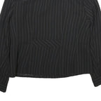 COVINGTON Womens Black Pinstripe Jacket Button UK 12 Polyester Blend Classic