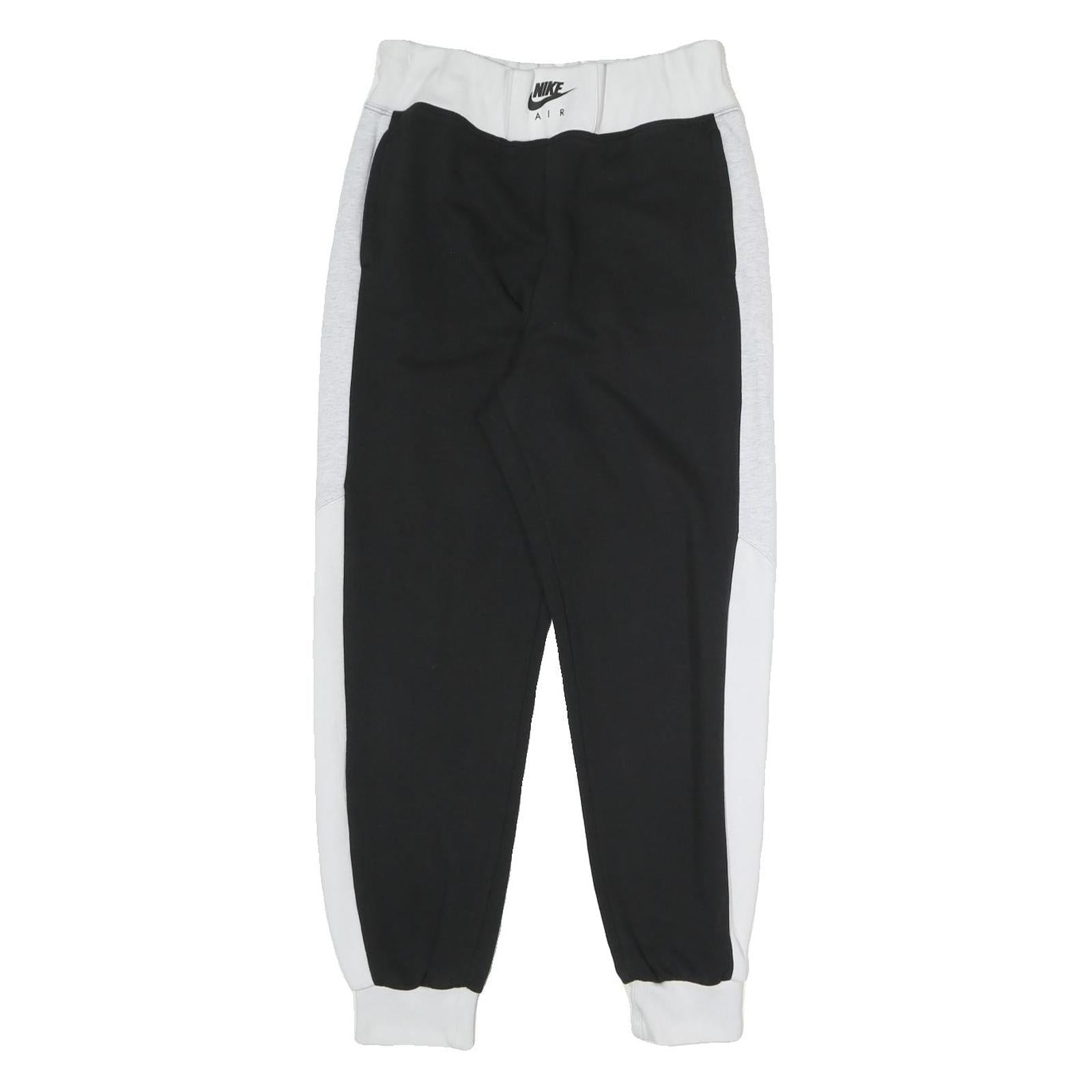 NIKE Womens Joggers Black & White Regular Tapered M W28 L26 Comfortable Cotton