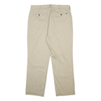 POLO RALPH LAUREN Mens Cotton Beige Regular Straight Trousers W36 L30 Classic