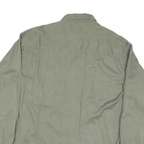 MAGELAN Mens Green & Beige Cotton Blend Shirt L Quilted Shoulder Elbow Patch