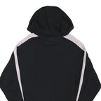 ELLESSE Womens Black & Pink Hoodie UK 12 Cotton Blend Pullover Casual Sweatshirt