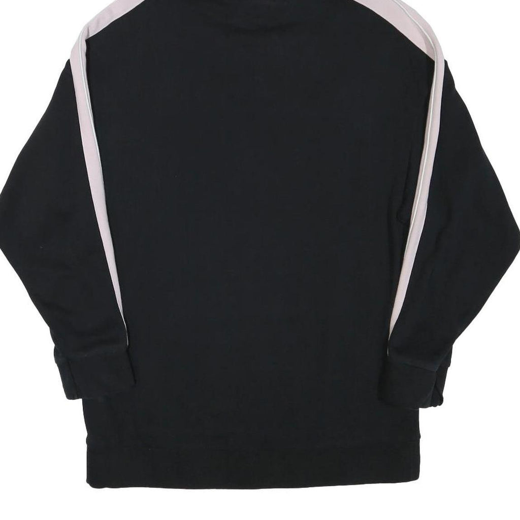 ELLESSE Womens Black & Pink Hoodie UK 12 Cotton Blend Pullover Casual Sweatshirt