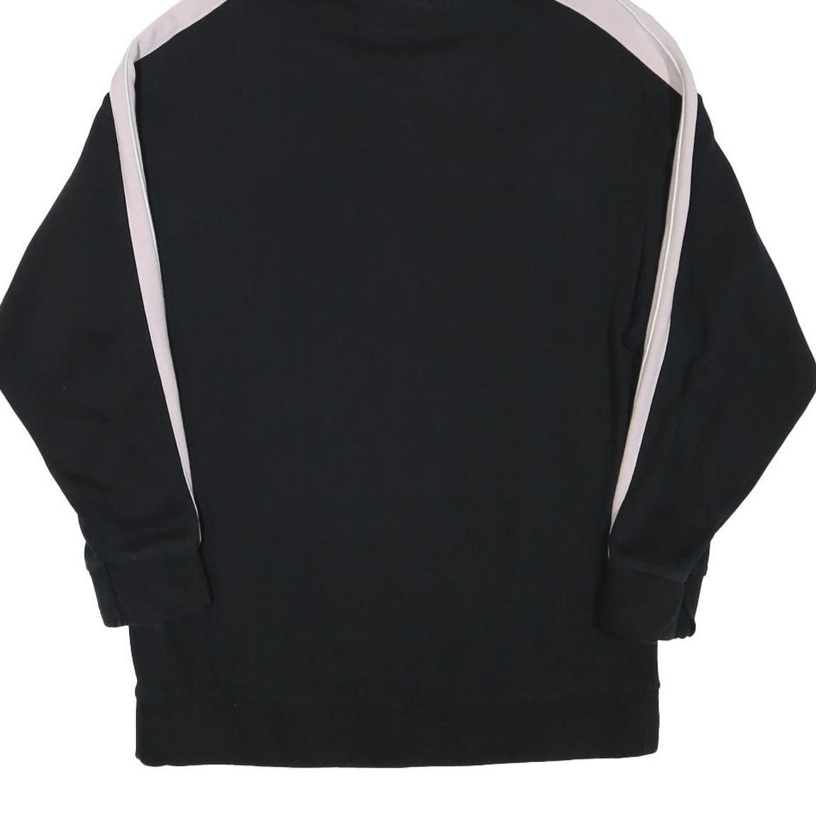 ELLESSE Womens Black & Pink Hoodie UK 12 Cotton Blend Pullover Casual Sweatshirt